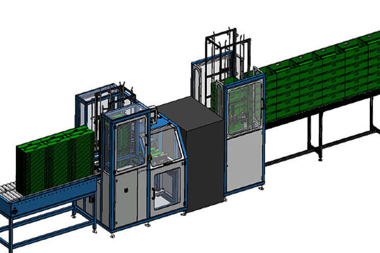 Krattenvouwmachine voor voedselverwerker